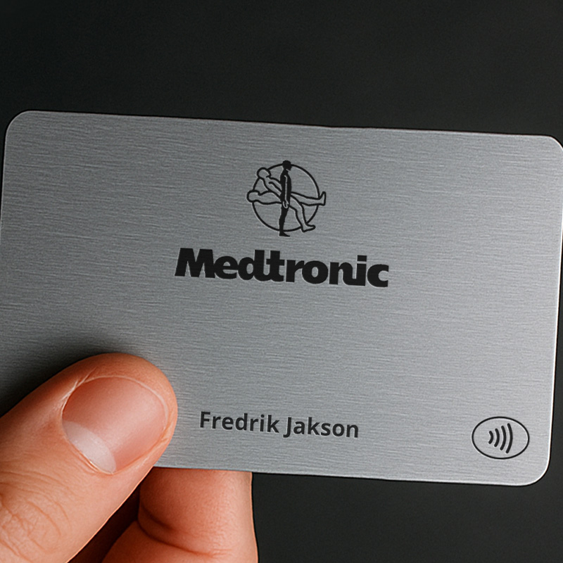 Metal Silver NFC Smart Business Card